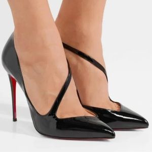 Christian louboutin Jumping 85 black patent size 39 US size 8